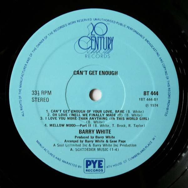 Barry White - Can't Get Enough - Used Vinyl Record image 4
