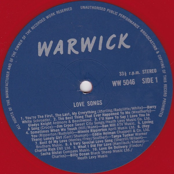 Various - Love Songs - Used Vinyl Record image 2