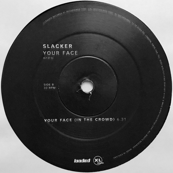 Slacker - Your Face / The Way We Are - Used Vinyl Record 12" image 3
