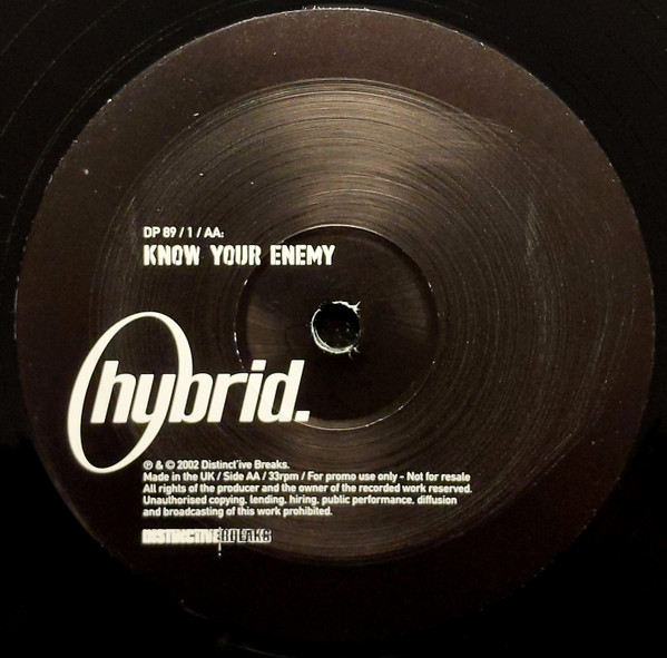 Hybrid - Visible Noise / Know Your Enemy - Used Vinyl Record image 4