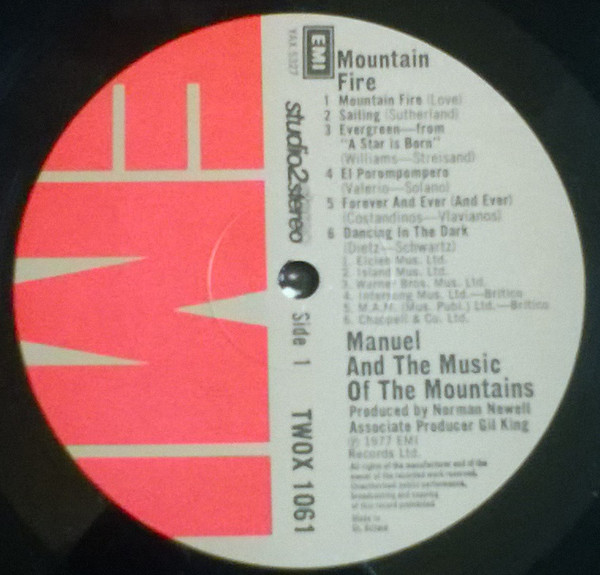 Manuel And His Music - Mountain Fire - Used Vinyl Record image 3