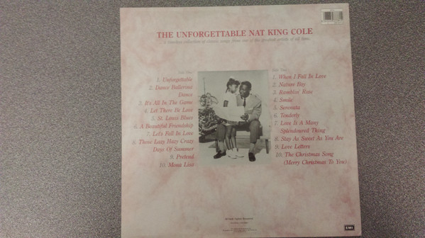 Nat King Cole - Unforgettable - Used Vinyl Record image 2
