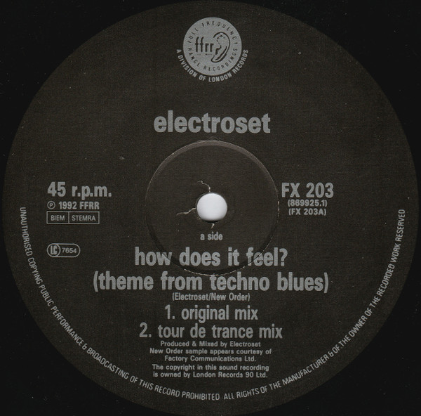 Electroset - How Does It Feel? - Used Vinyl Record 12" image 3