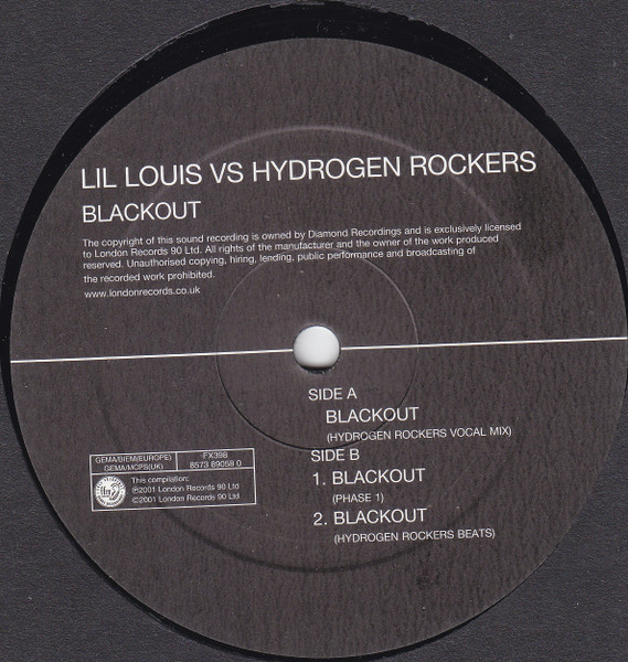 Lil' Louis - Blackout - Used Vinyl Record 12" image 2