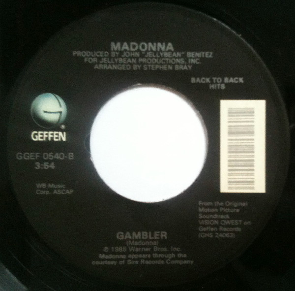 Madonna - Crazy For You / Gambler - Used Vinyl Record 7" image 2