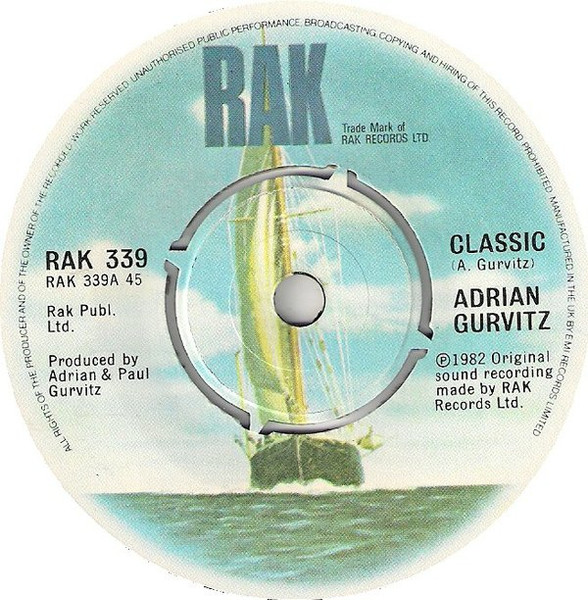 Adrian Gurvitz - Classic - Used Vinyl Record 7" image 3