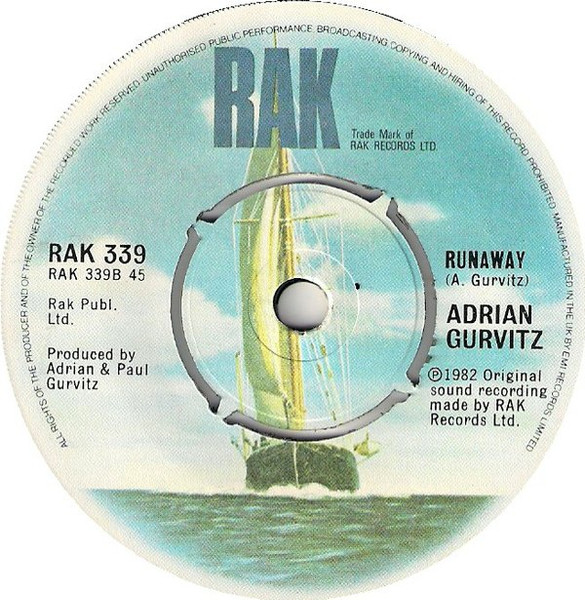 Adrian Gurvitz - Classic - Used Vinyl Record 7" image 4