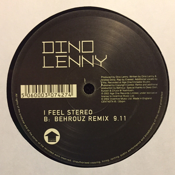 Dino Lenny - I Feel Stereo - Used Vinyl Record 12" image 3