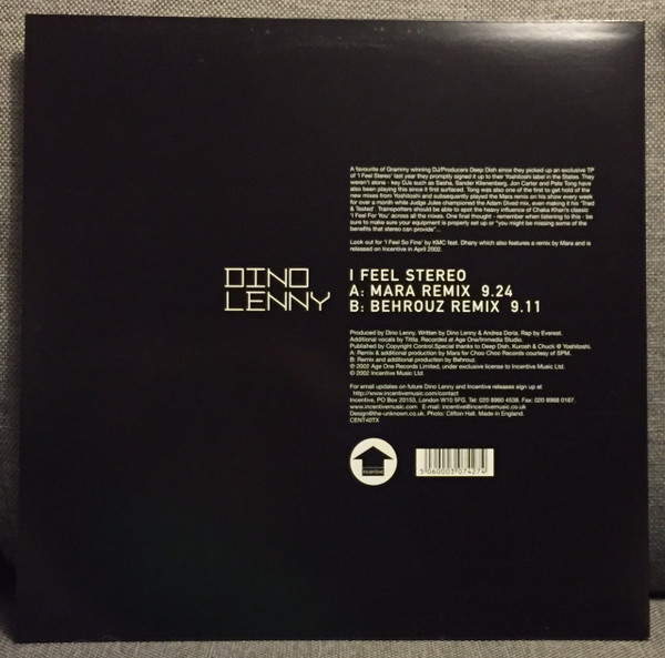 Dino Lenny - I Feel Stereo - Used Vinyl Record 12" image 4