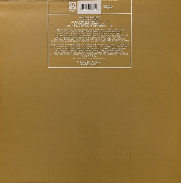 Wamdue Project - You're The Reason - Used Vinyl Record 12" image 2