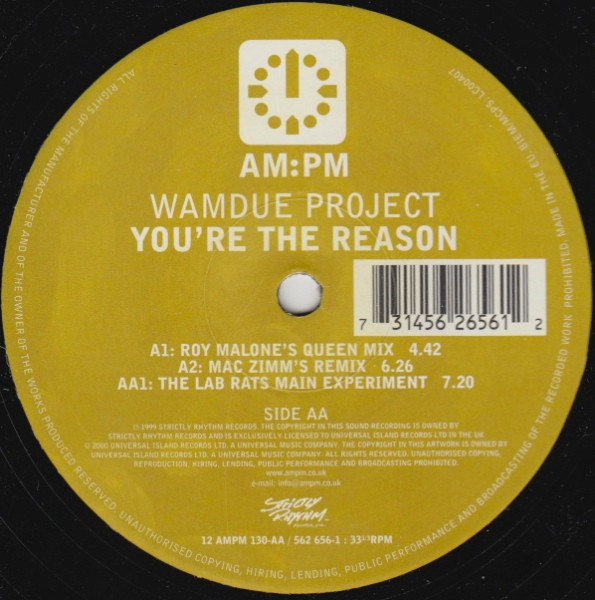 Wamdue Project - You're The Reason - Used Vinyl Record 12" image 4