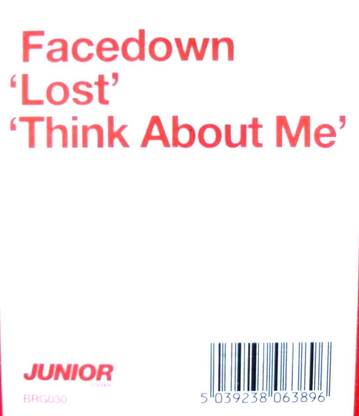 FaceDown - Lost / Think About Me - Used Vinyl Record 12" image 4