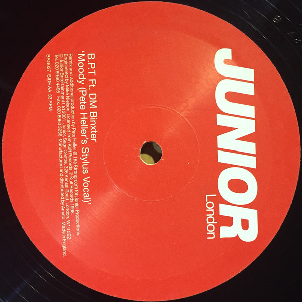 B.P.T. - Moody - Used Vinyl Record 12" image 4