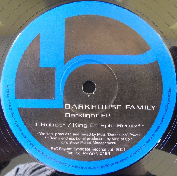 Darkhouse Family - Darklight EP - Used Vinyl Record 12" image 2