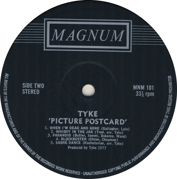 Tyke - Picture Postcard - Used Vinyl Record image 4