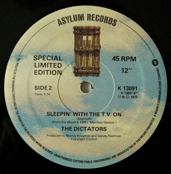 Dictators - Search & Destroy / Sleepin' With The TV On - Used Vinyl R image 4
