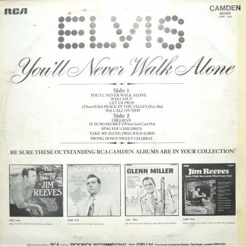 Elvis Presley - You'll Never Walk Alone - Used Vinyl Record image 2