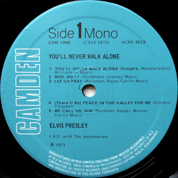 Elvis Presley - You'll Never Walk Alone - Used Vinyl Record image 3