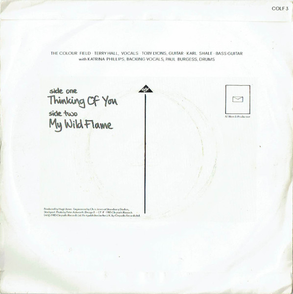 Colourfield - Thinking Of You - Used Vinyl Record 7" image 2