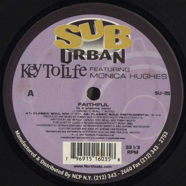Key To Life - Faithful (Is It Whatcha Want) - Used Vinyl Record 12" image 3
