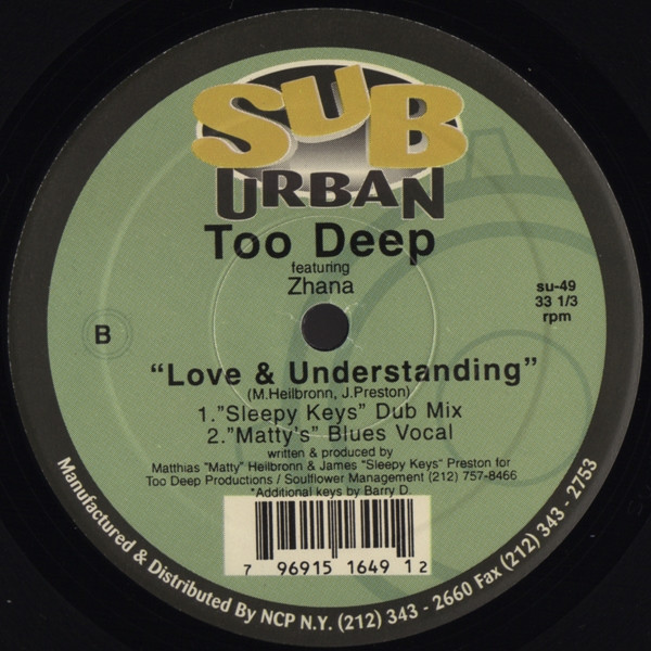 Too Deep - Love & Understanding (The Remixes) - Used Vinyl Record 12" image 2