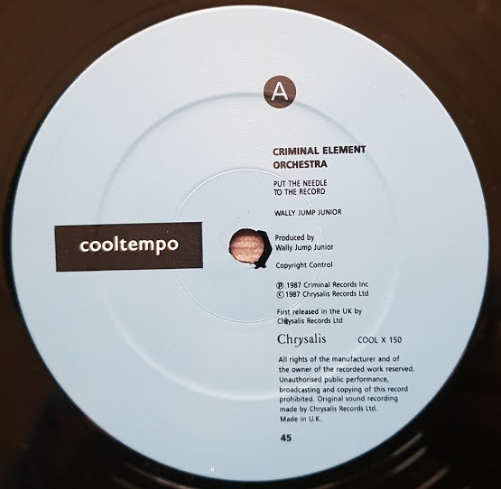 Criminal Element Orc - Put The Needle To The Record - Used Vinyl Record image 2