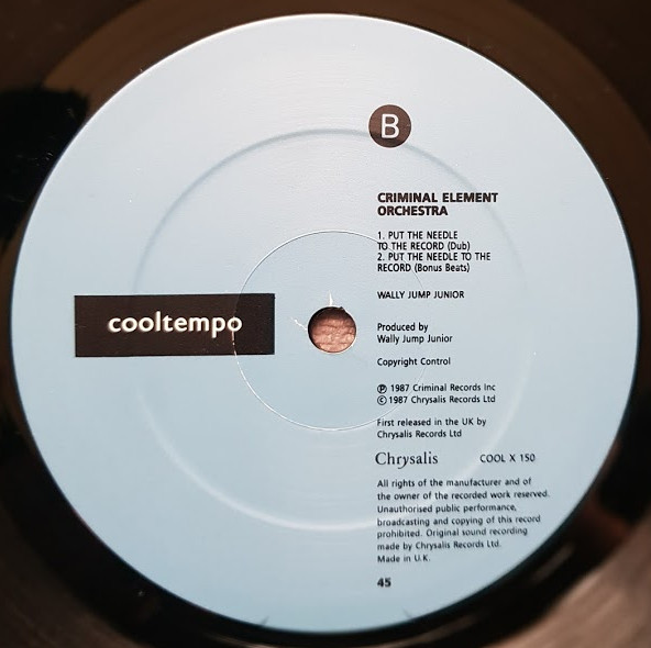 Criminal Element Orc - Put The Needle To The Record - Used Vinyl Record image 3