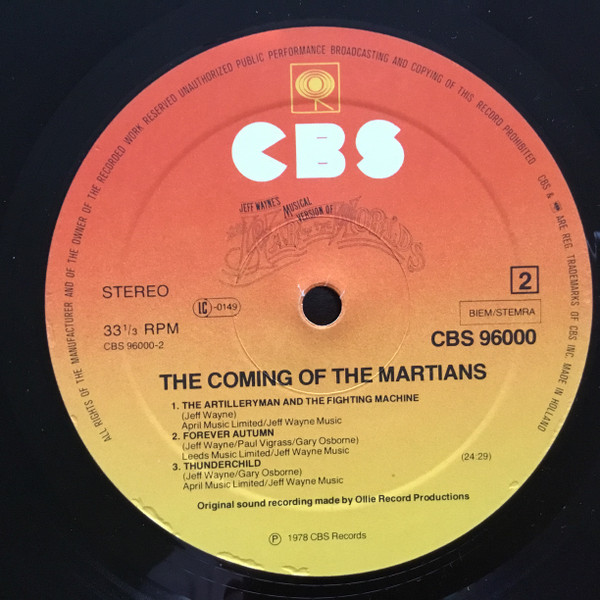 Jeff Wayne - 's Musical Version Of The War Of The Worlds - Used Vinyl image 5