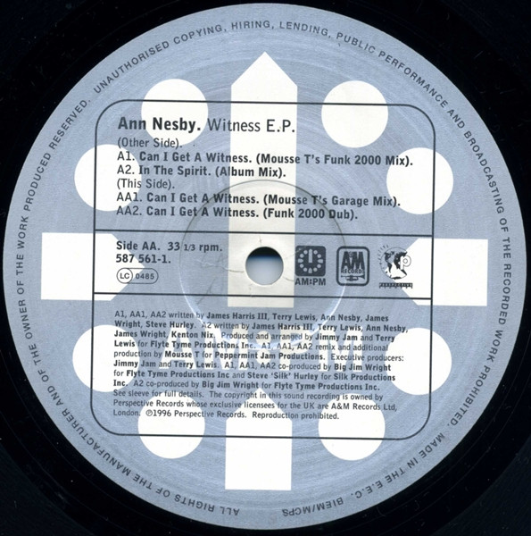 Ann Nesby - Witness EP - Used Vinyl Record 12" image 3