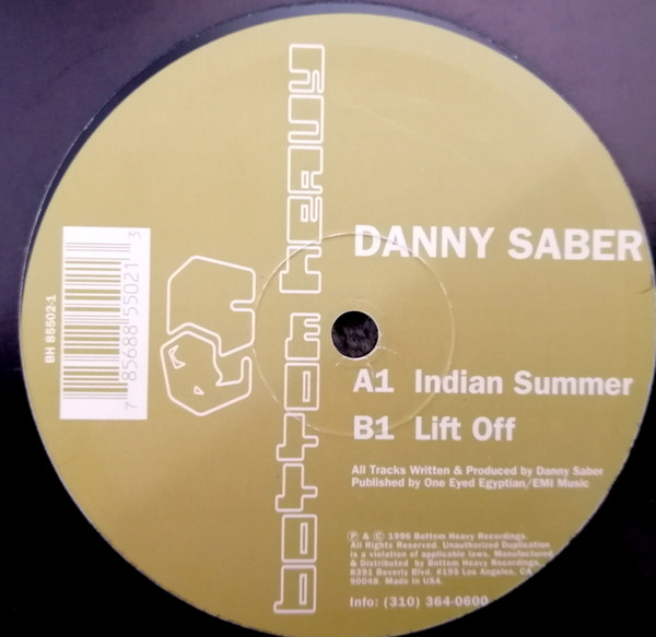 Danny Saber - Indian Summer / Lift Off - Used Vinyl Record 12" image 2