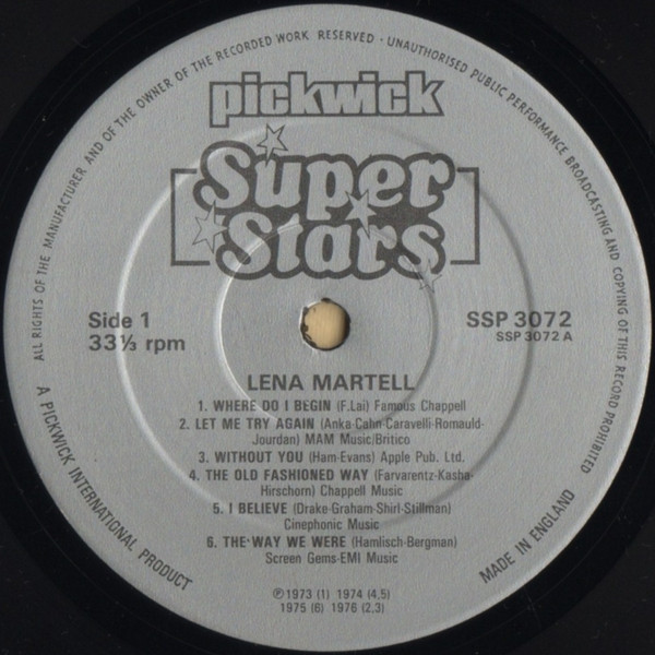 Lena Martell - Used Vinyl Record image 3