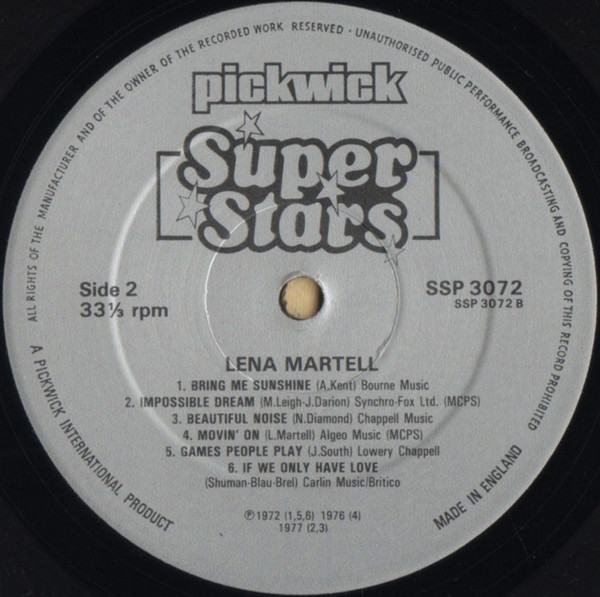 Lena Martell - Used Vinyl Record image 4