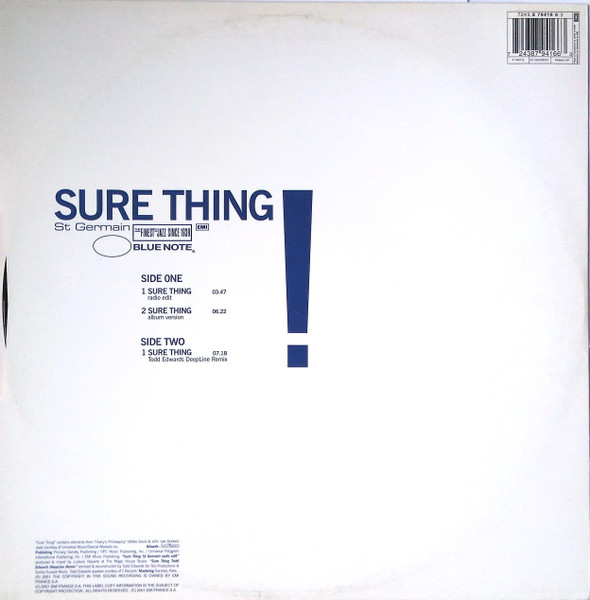 St Germain - Sure Thing - Used Vinyl Record 12" image 2