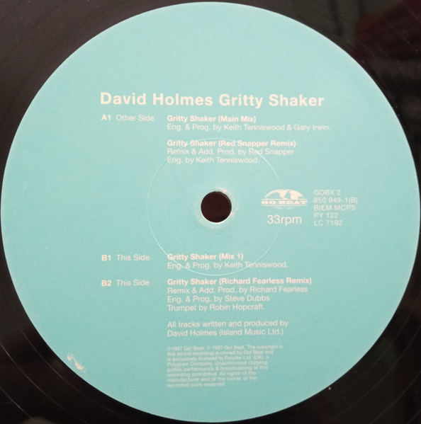 David Holmes - Gritty Shaker - Used Vinyl Record 12" image 3