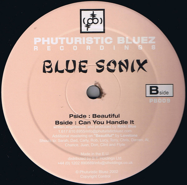 Blue Sonix - Beautiful / Can You Handle It - Used Vinyl Record 12" image 3