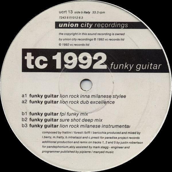 TC 1992 - Funky Guitar - Used Vinyl Record 12" image 3