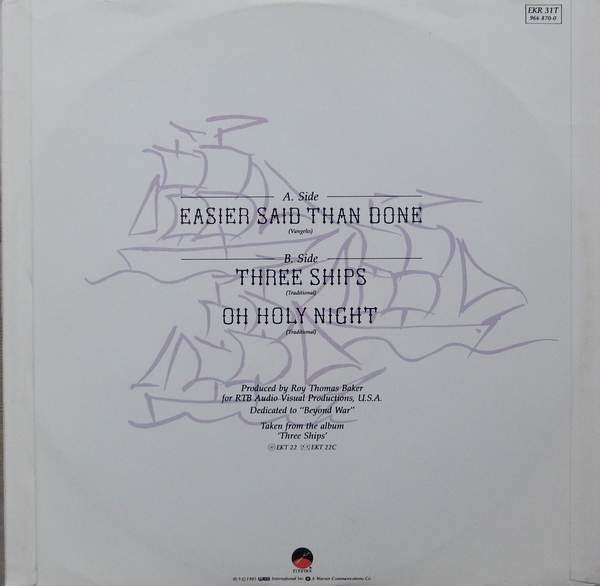Jon Anderson - Easier Said Than Done - Used Vinyl Record 12" image 2