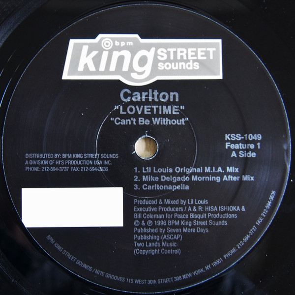 Carlton - Lovetime - Used Vinyl Record 12" image 3