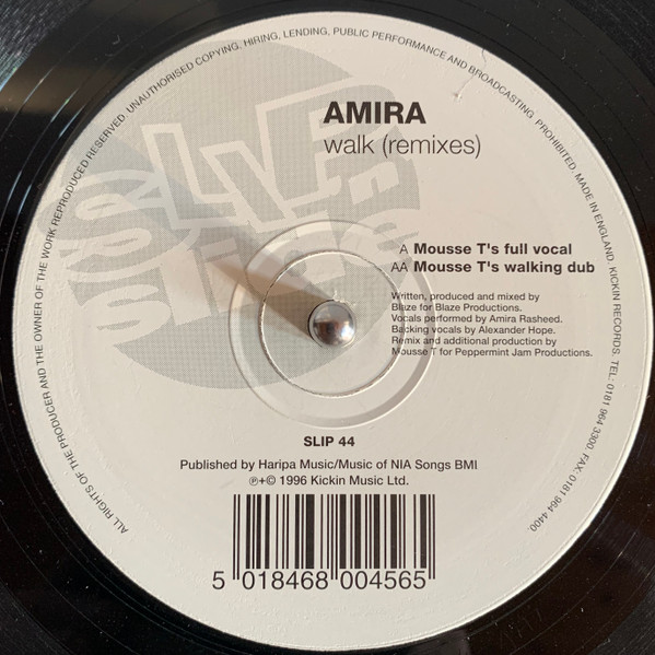 Amira - Walk (Remixes) - Used Vinyl Record 12" image 3