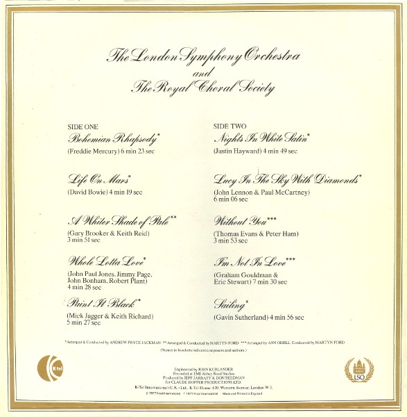 London Symphony Orch - Classic Rock - Used Vinyl Record image 3