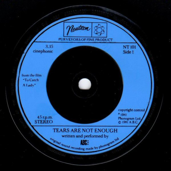 ABC - Tears Are Not Enough - Used Vinyl Record 7" image 3