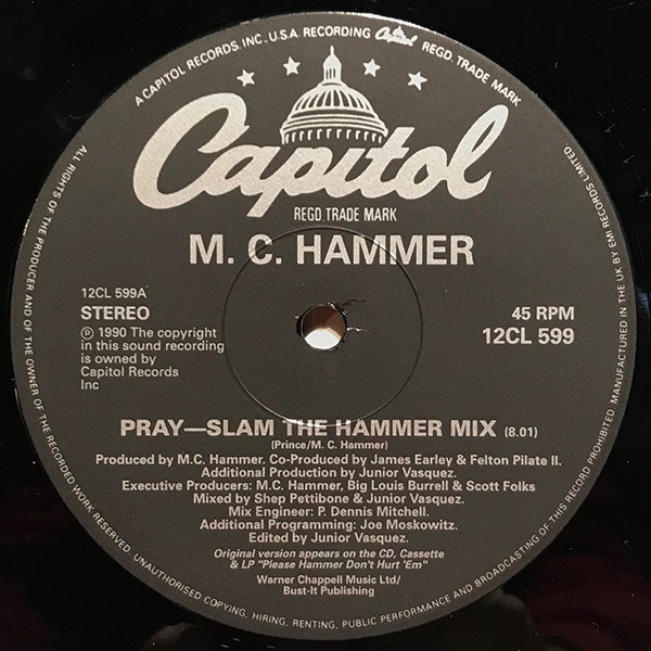 MC Hammer - Pray - Used Vinyl Record 12" image 3