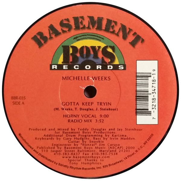 Michelle Weeks - Gotta Keep Tryin - Used Vinyl Record 12" image 2