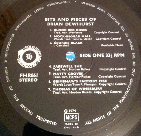 Brian Dewhurst - Bits And Pieces Of - Used Vinyl Record image 3