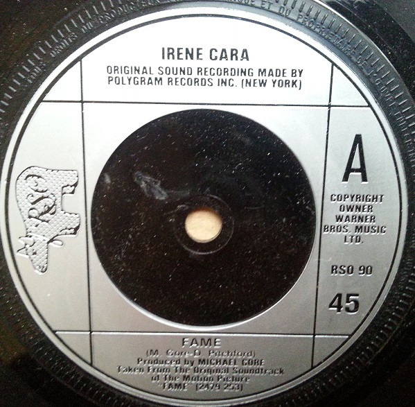 Irene Cara - Fame - Used Vinyl Record 7" image 3