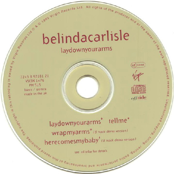 Belinda Carlisle - Lay Down Your Arms - Used CD image 3