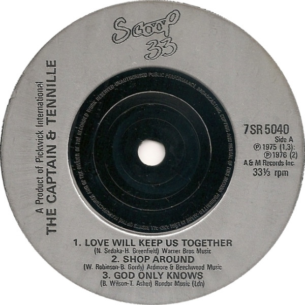 Captain And Tennille - Captain & Tennille - Used Vinyl Record 7" image 3