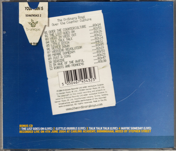 Ordinary Boys - Over The Counter Culture - Used CD image 2