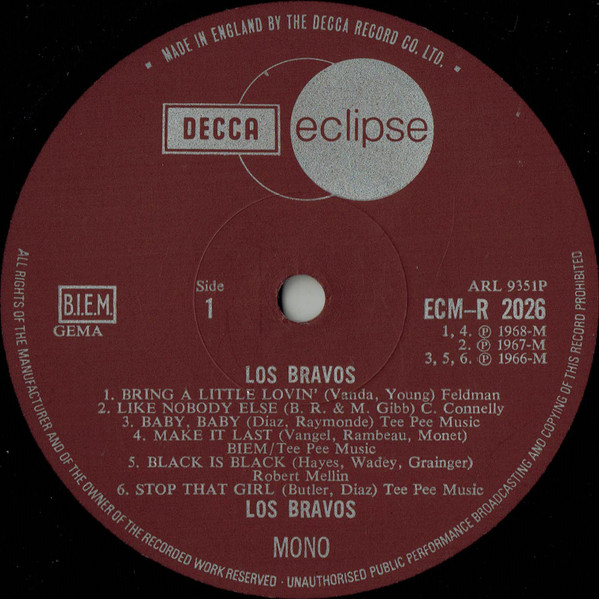 Los Bravos - Used Vinyl Record image 3