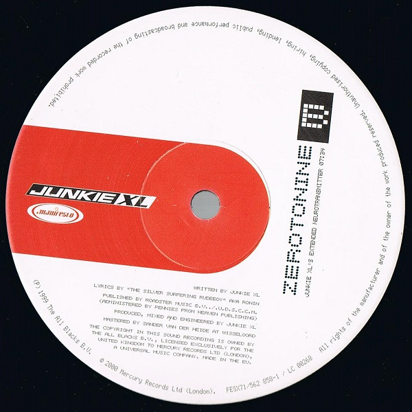 Junkie XL - Zerotonine - Used Vinyl Record 12" image 4